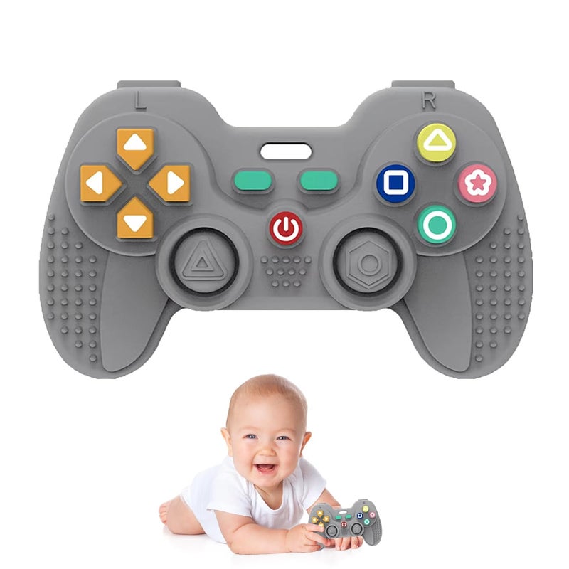 Hooku Silicone Teething Toys for Babies 0-6 Months, Teethers for Babies 6-12 Months, Remote Teether for Baby, Sensory Toys for Babies, Baby Chew Toys - Image 1